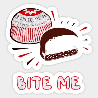 Bite Me Teacake Sticker